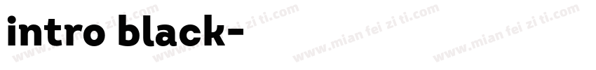 intro black字体转换